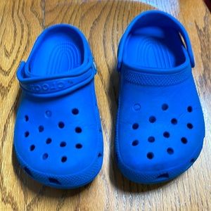 Crocs  Blue Slide On Clogs Rubber Boys Size 2.